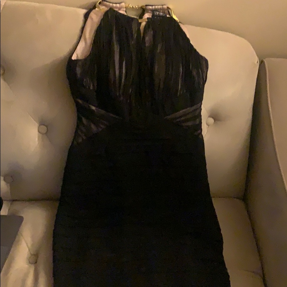 black mini dress